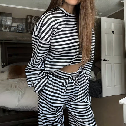 Lydia™ | Relaxed Striped Two-Piece Lounge Set