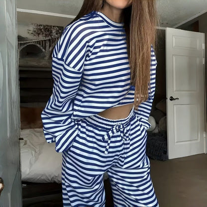 Lydia™ | Relaxed Striped Two-Piece Lounge Set