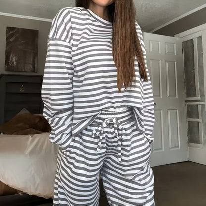 Lydia™ | Relaxed Striped Two-Piece Lounge Set
